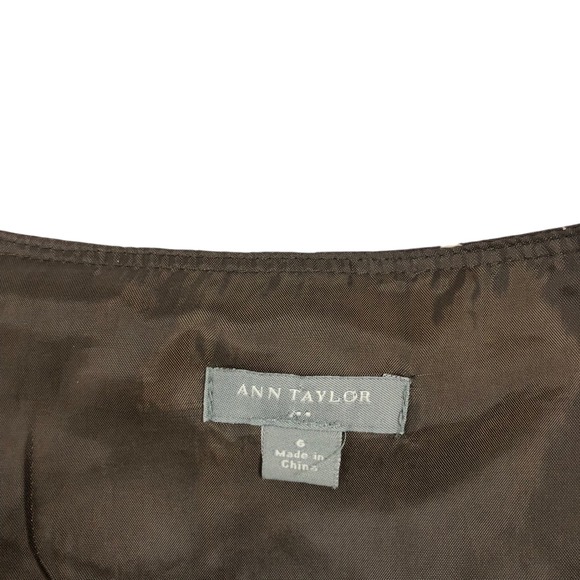 Ann Taylor Floral Print Sleeveless A-Line Dress Size 6 Square Neck Office Career - Picture 8 of 8